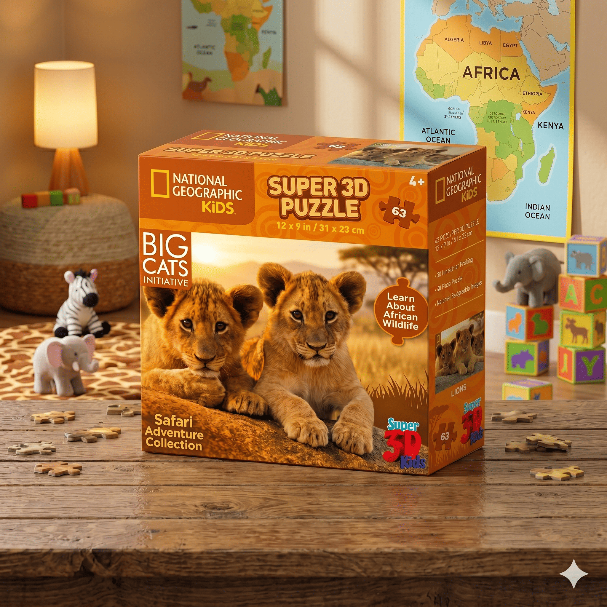African Llions 3D Puzzle
