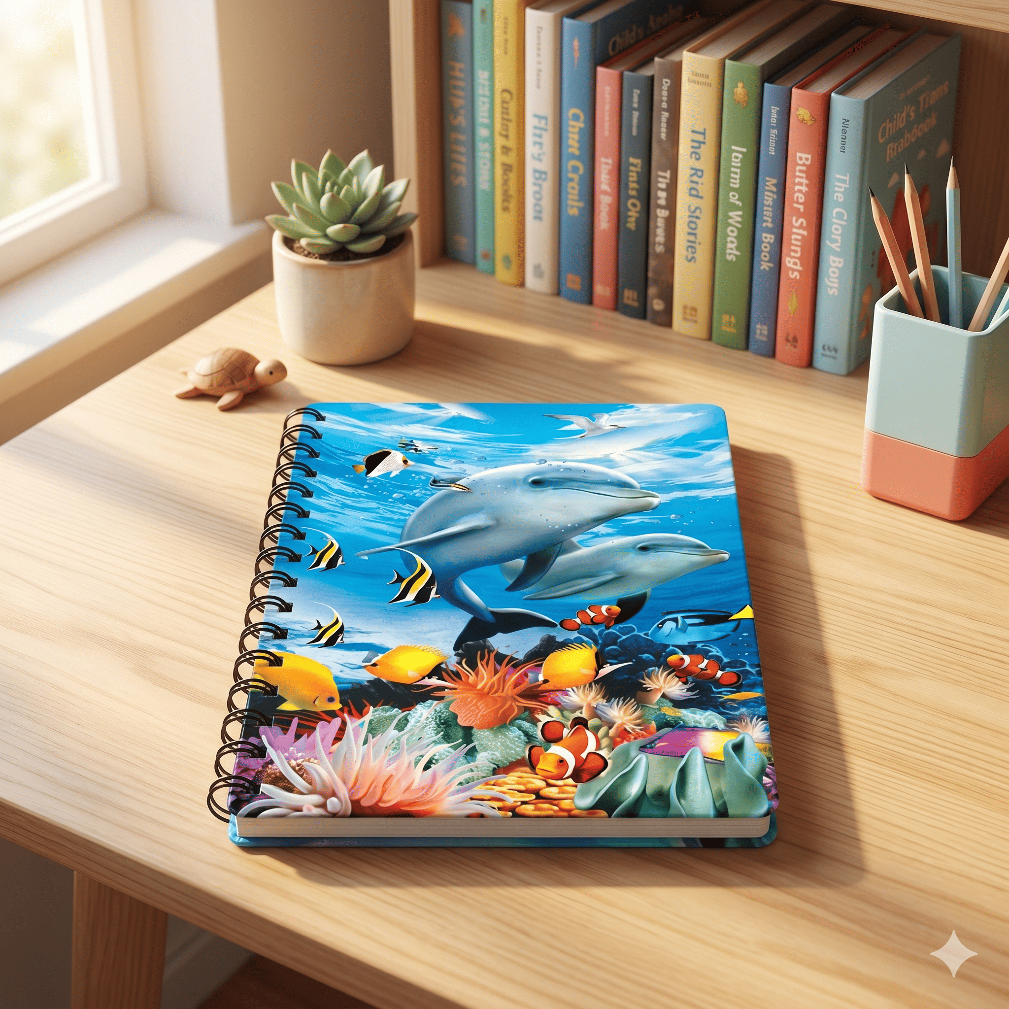 Beneath The Waves 3D Cover A6 Diary
