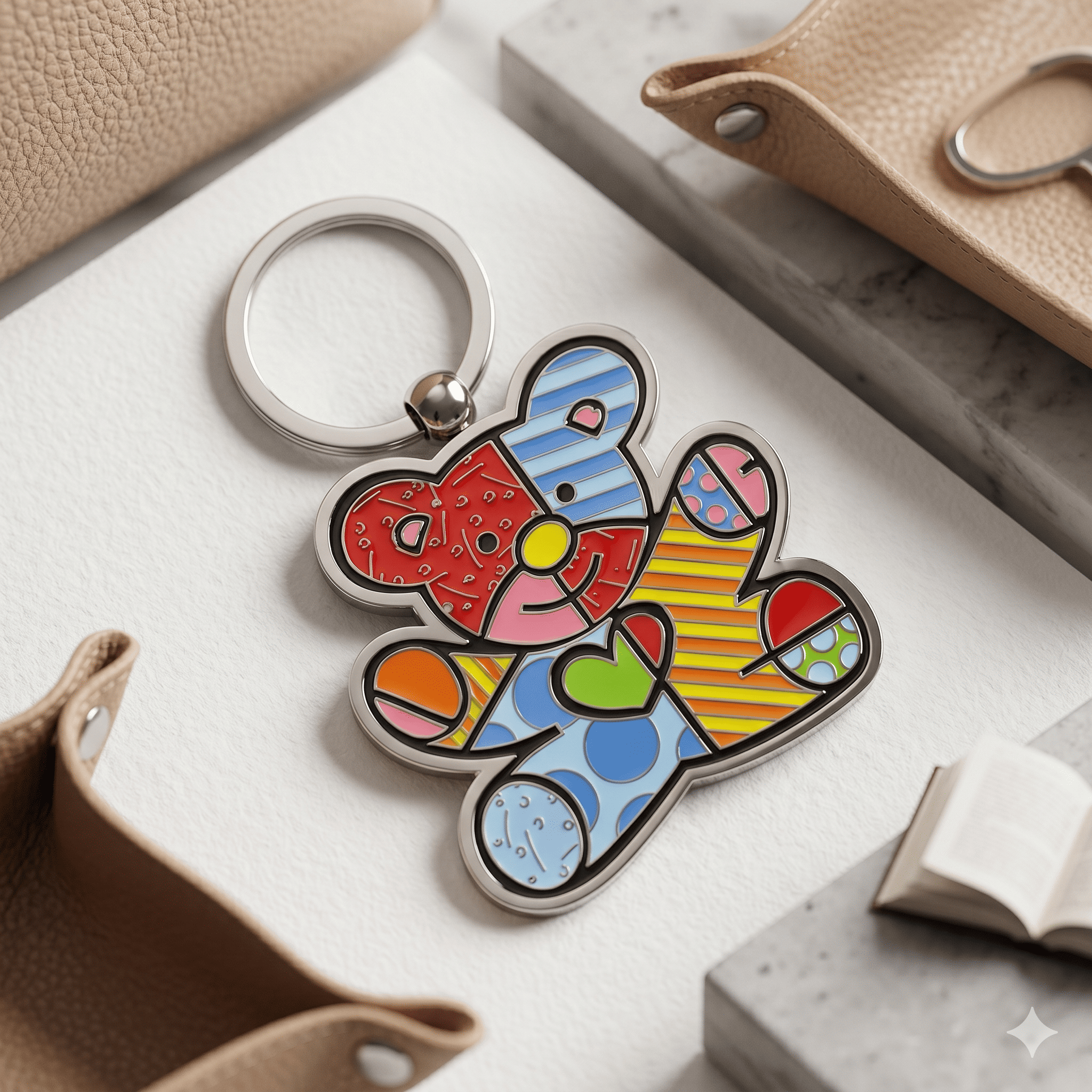 Britto Bear Keychain