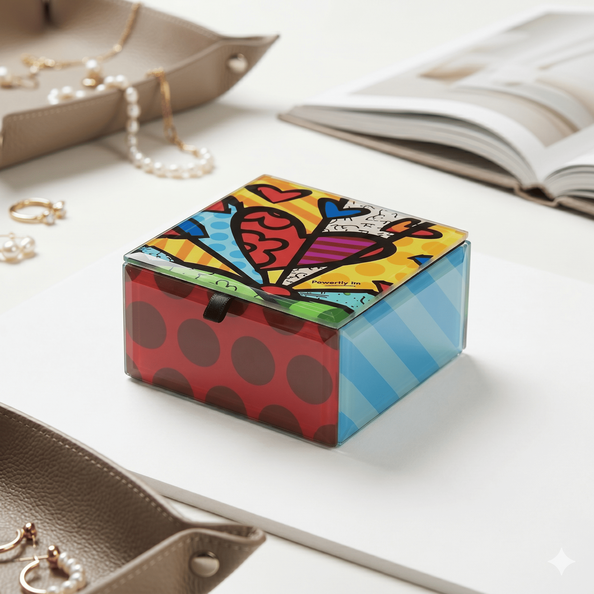 Britto Glass Jewellery Box