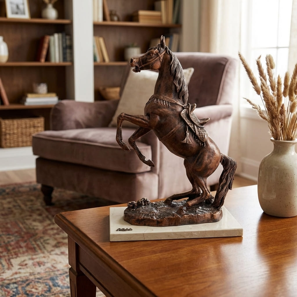 Copper Reared Up Horse