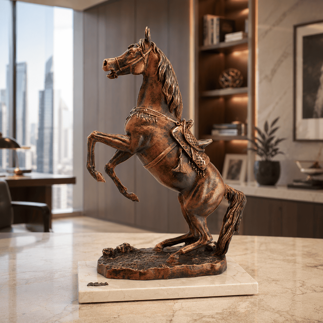Copper Reared Up Horse