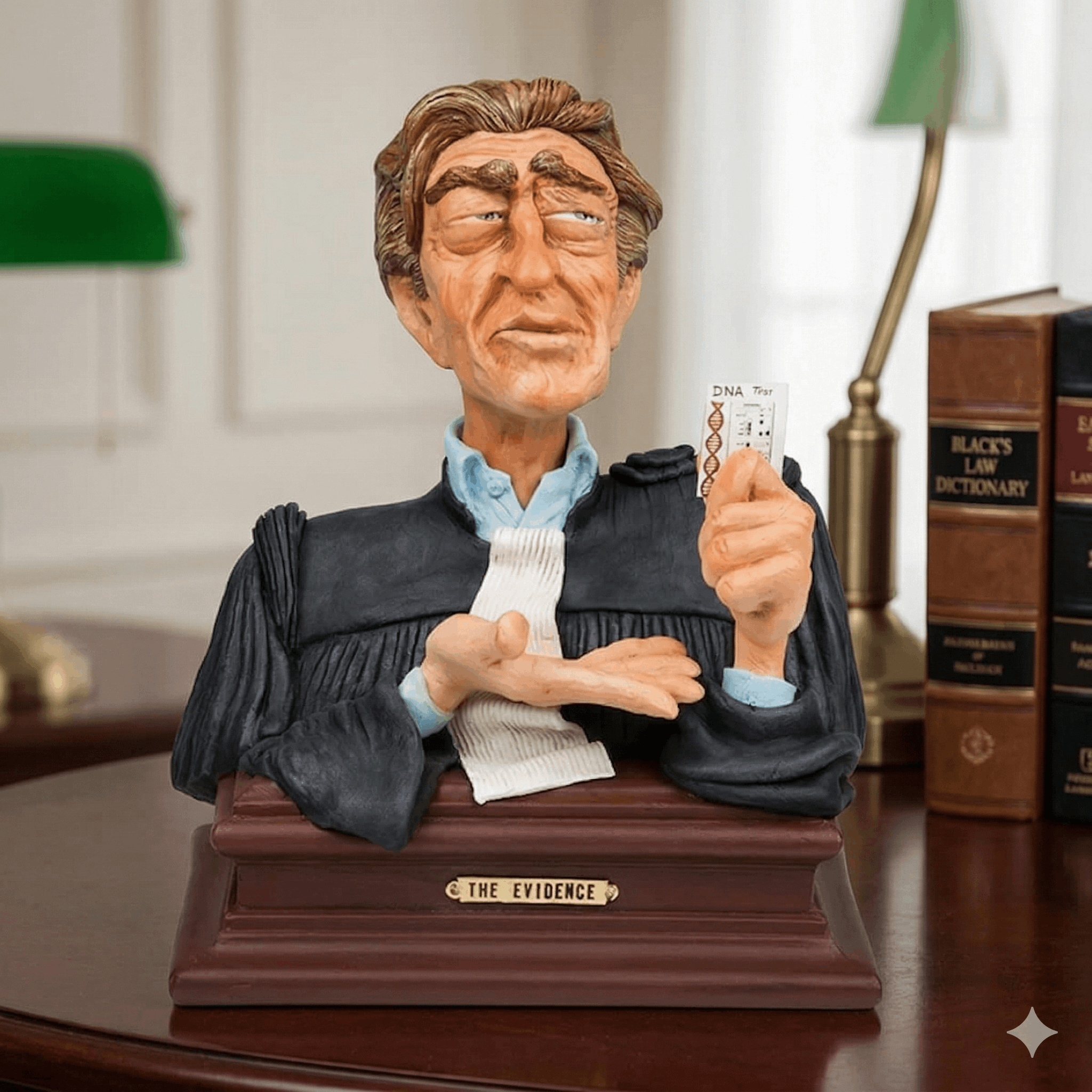 “THE EVIDENCE” (Lawyer bust)