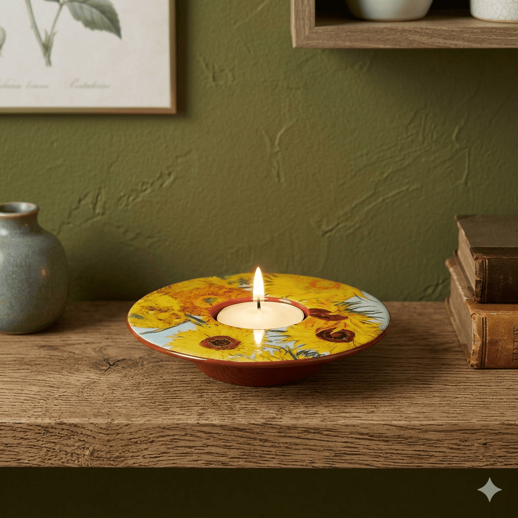 Van Gogh Sunflower Dish T-Light
