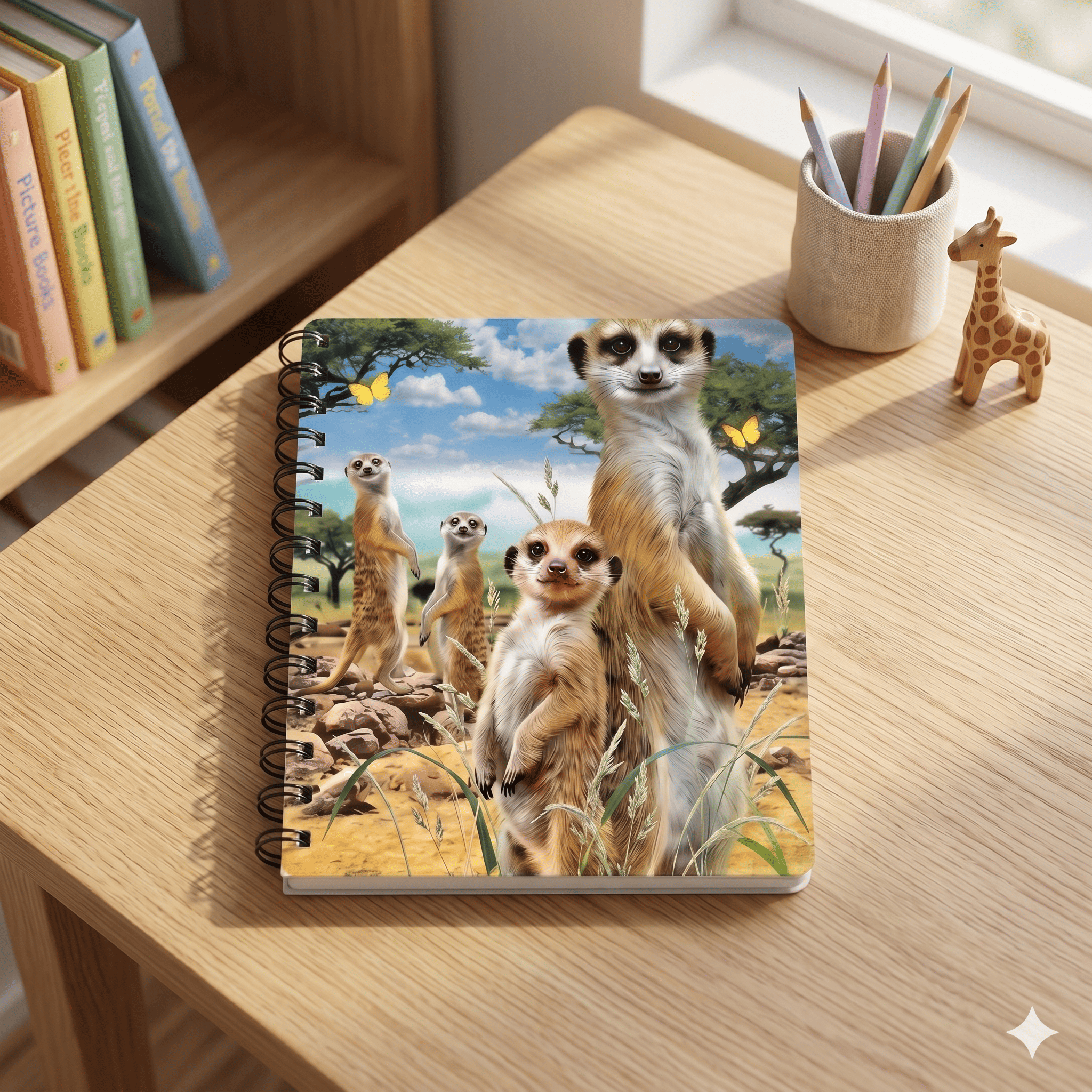 Meerkats 3D Cover A6 Diary