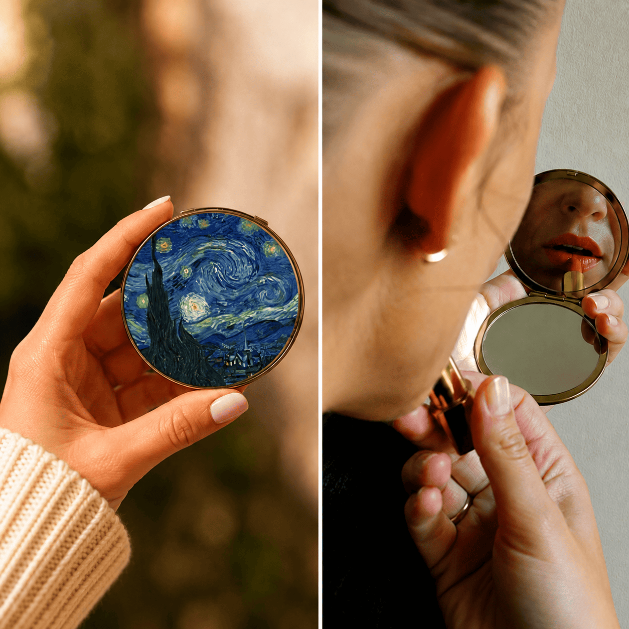 Van Gogh Starry Night Pocket Mirror
