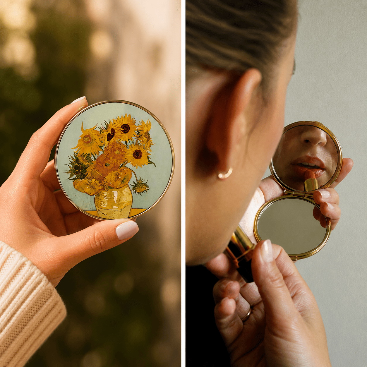 Van Gogh Sunflowers Pocket Mirror