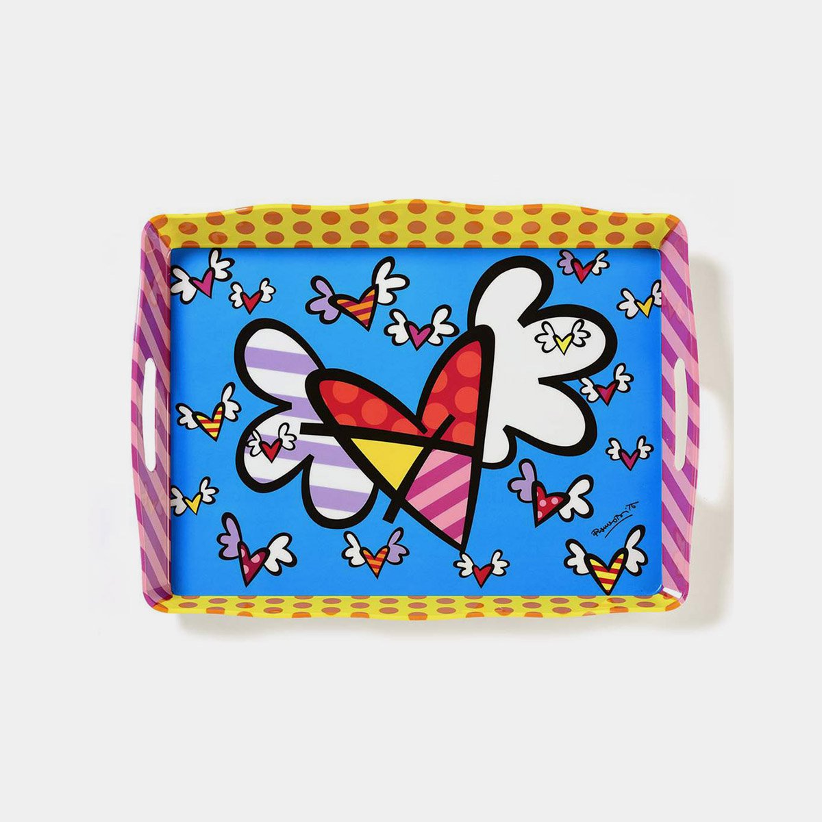 Britto Flying Heart Tray - Designer Studio - Design