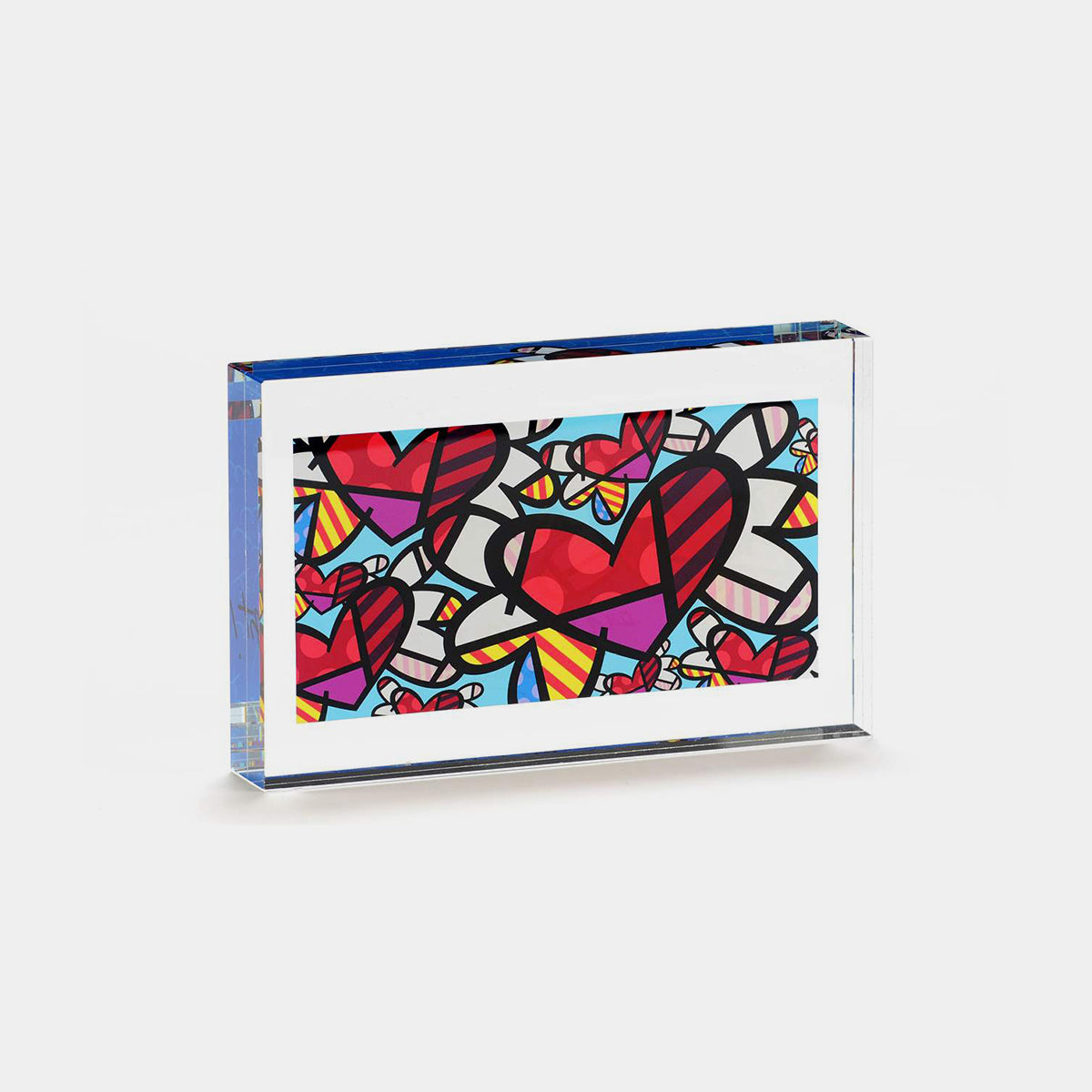 Britto Heart Glass Block - Designer Studio - Home décor