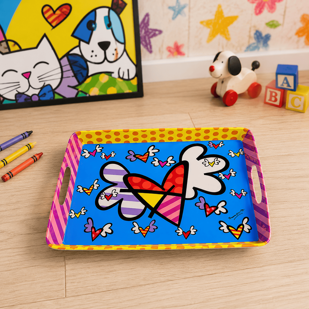 Britto Flying Heart Tray