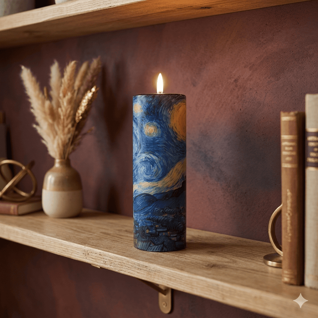 Van Gogh The Starry Night Ceramic Candle T-light