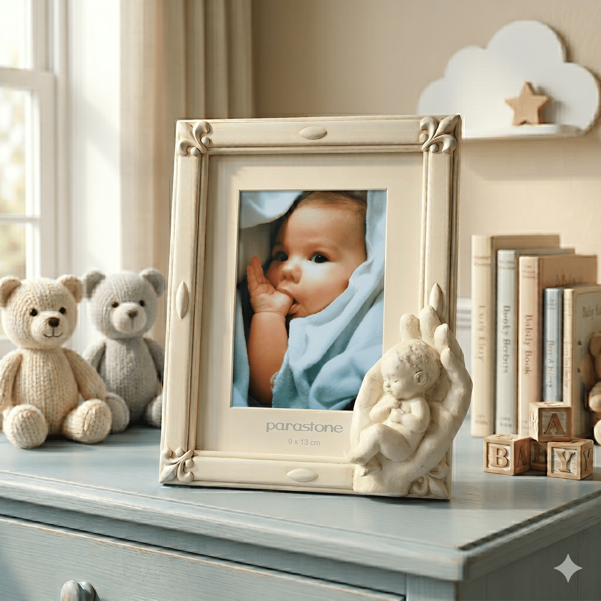 Photo Frame Birth (Cream)
