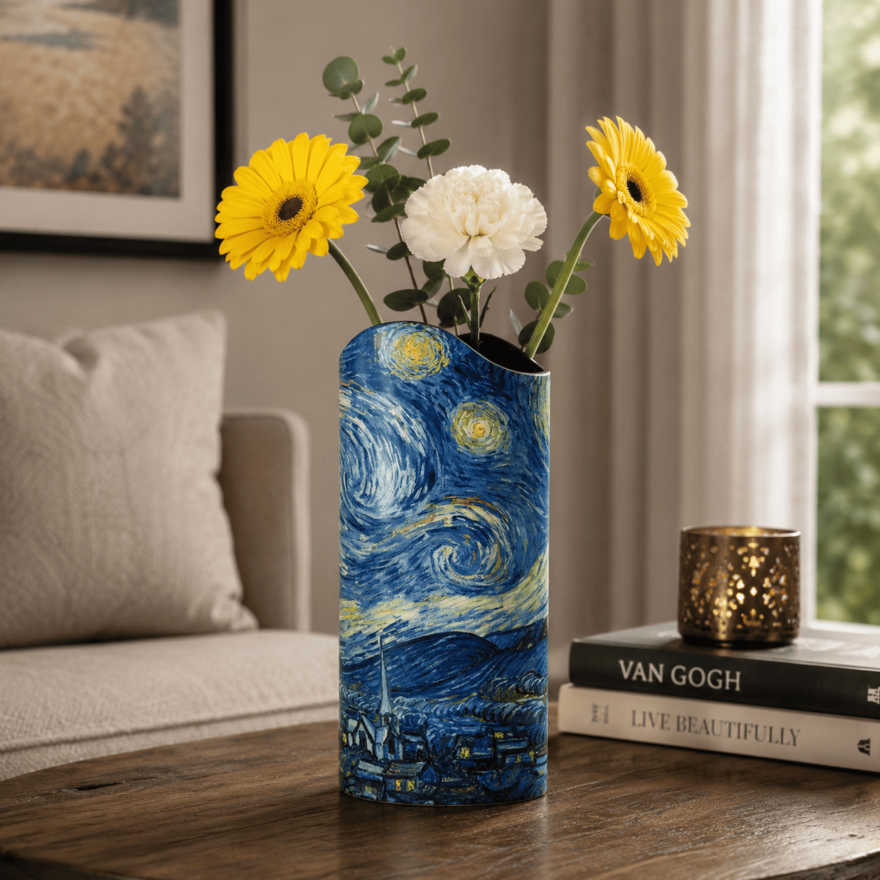 VAN GOGH STARRY NIGHT VASE