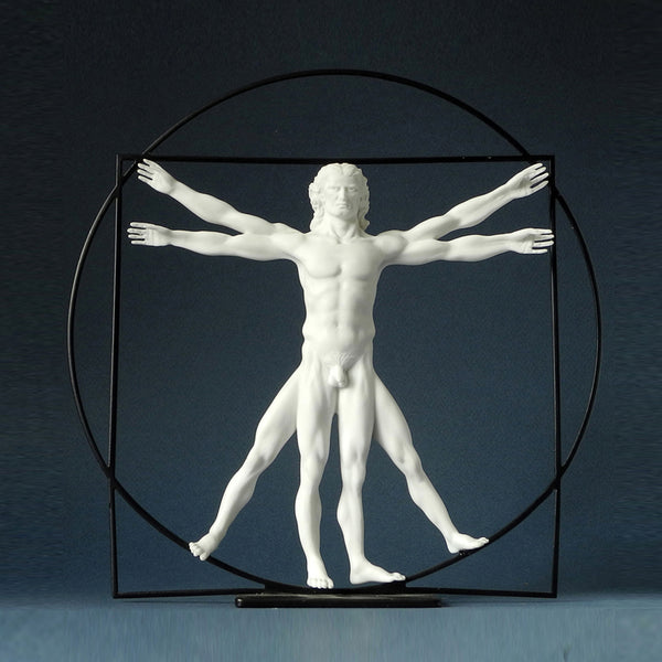 Da Vinci The Vitruvian Man (White) - Designer Studio - Showpiece