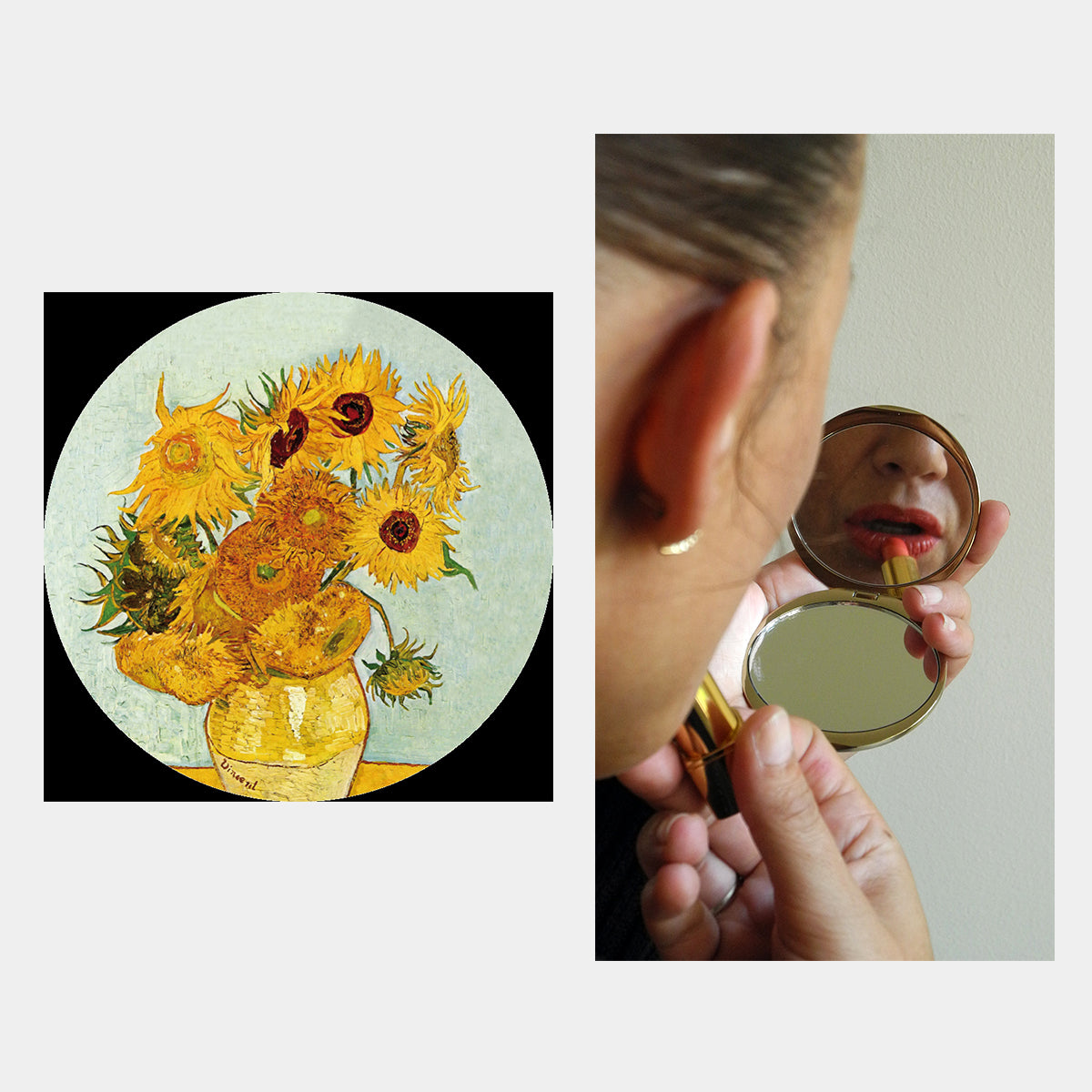 Van Gogh Sunflowers Pocket Mirror - Designer Studio - Artefacts