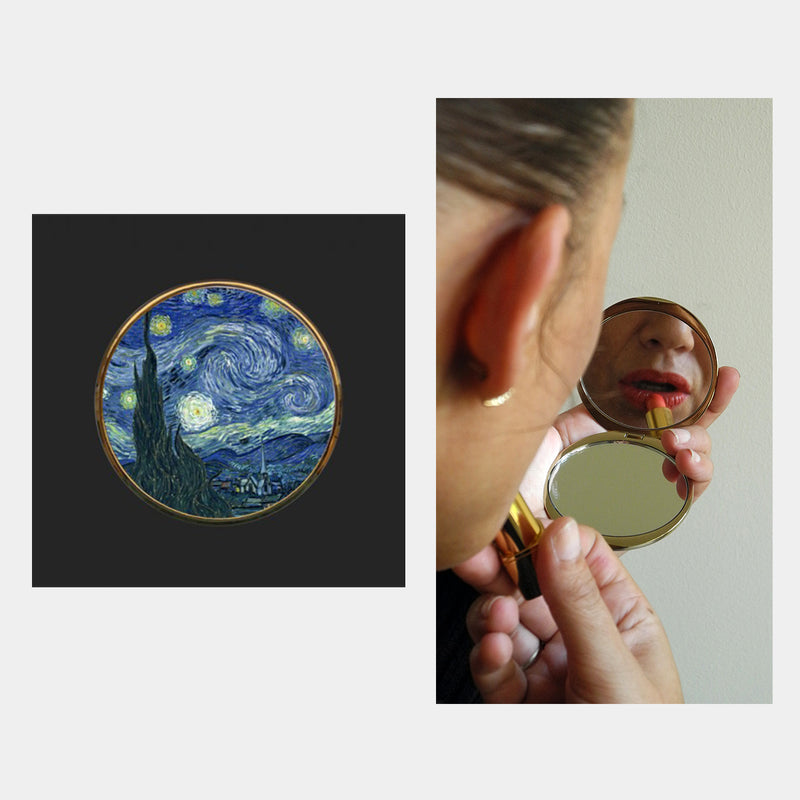 Van Gogh Starry Night Pocket Mirror - Designer Studio - Artefacts