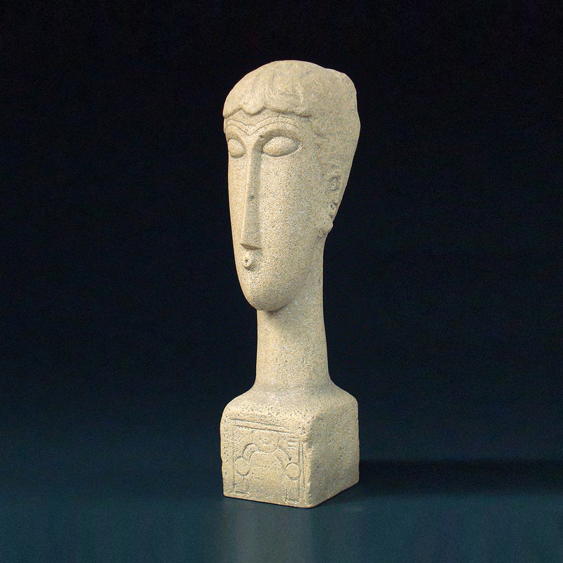 Modigliani Head Inscript - Designer Studio - Sculpture