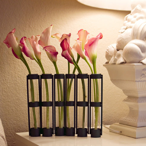 Metal And Glass Bud Vase - Designer Studio - anniversary gifts