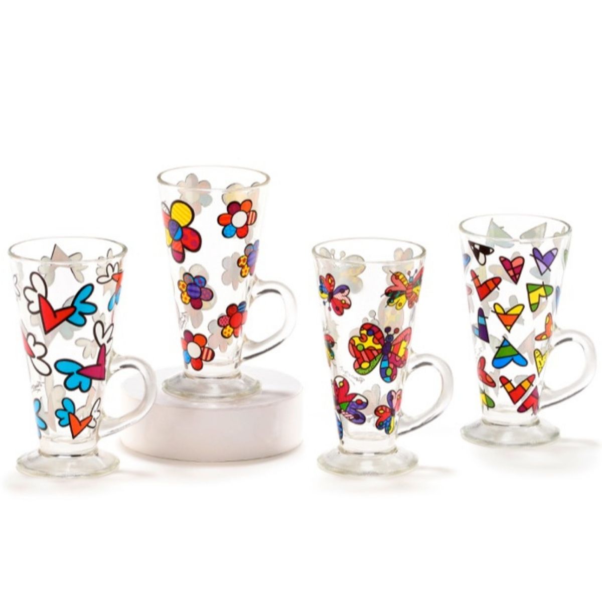 Britto Glass Latte Mug (Single Piece) - Sculpture