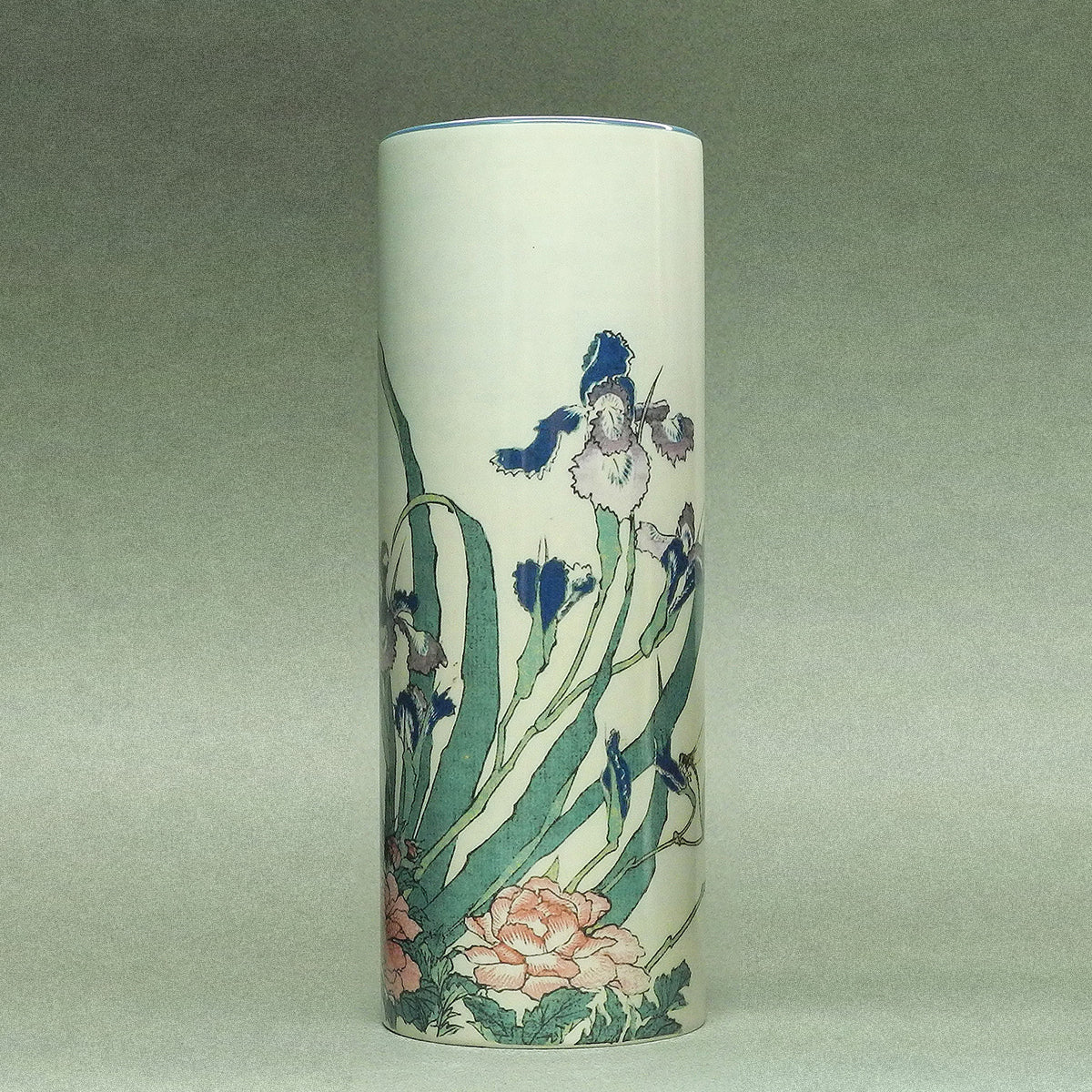 Hokusai Irises, Peonies & Sparrows Vase - Designer Studio - Decor objects